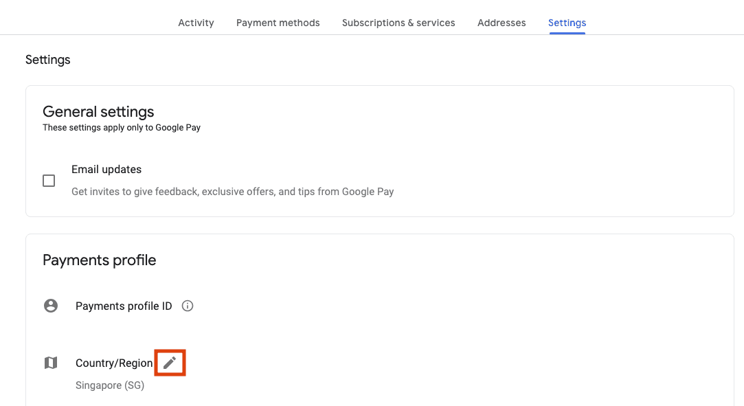 Hoe Google Play-land wijzigen op desktop