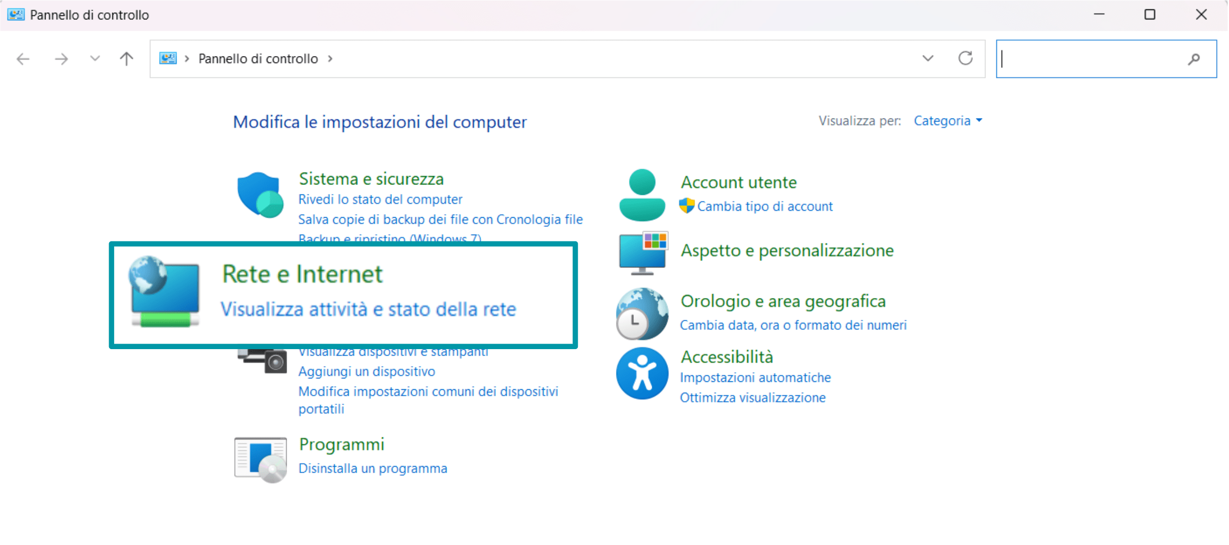 Click Network And Internet It