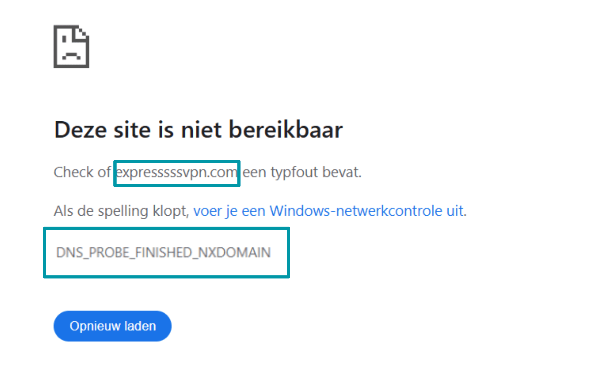 Dns Nxdomain Error Nl