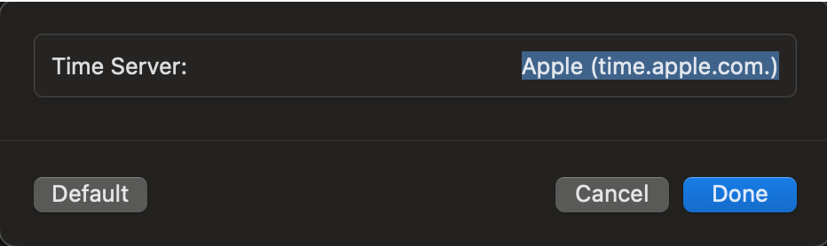 Image of the local time server region