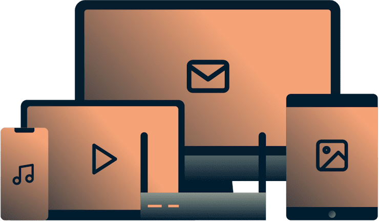 أيقونات على أجهزة مختلفة.