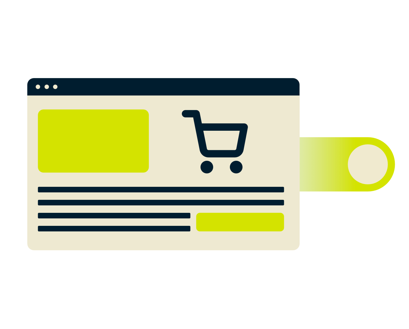 หน้าต่างเบราว์เซอร์ช้อปปิ้ง