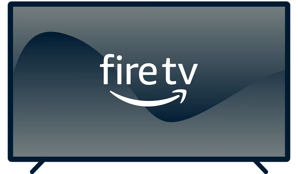 Amazon Fire TV logo op een tv.