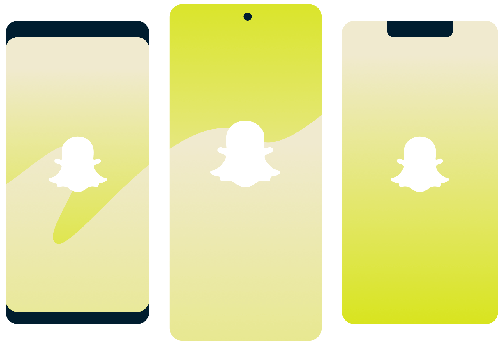 Snapchat logo op smartphones.