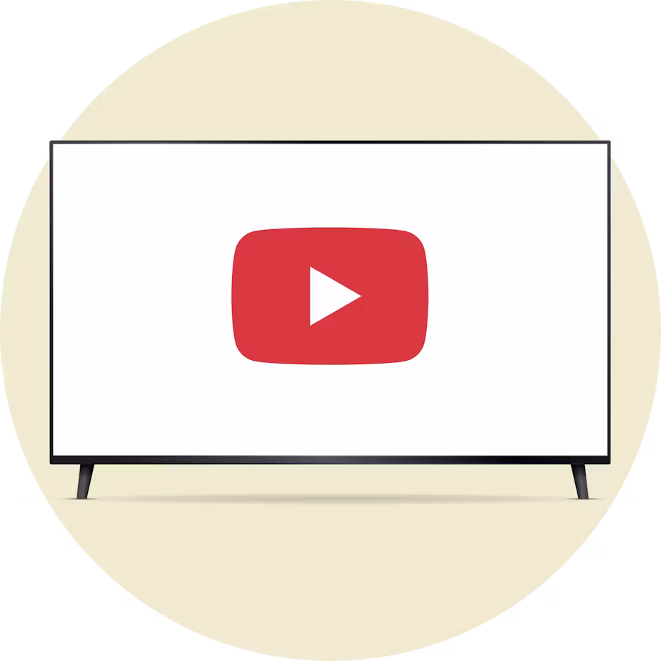 Логотип YouTube TV на экране.