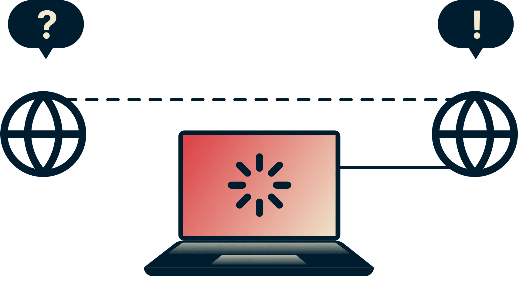 What is peering? Diagram showing two ISPs restricting the speed of a laptop streaming video.