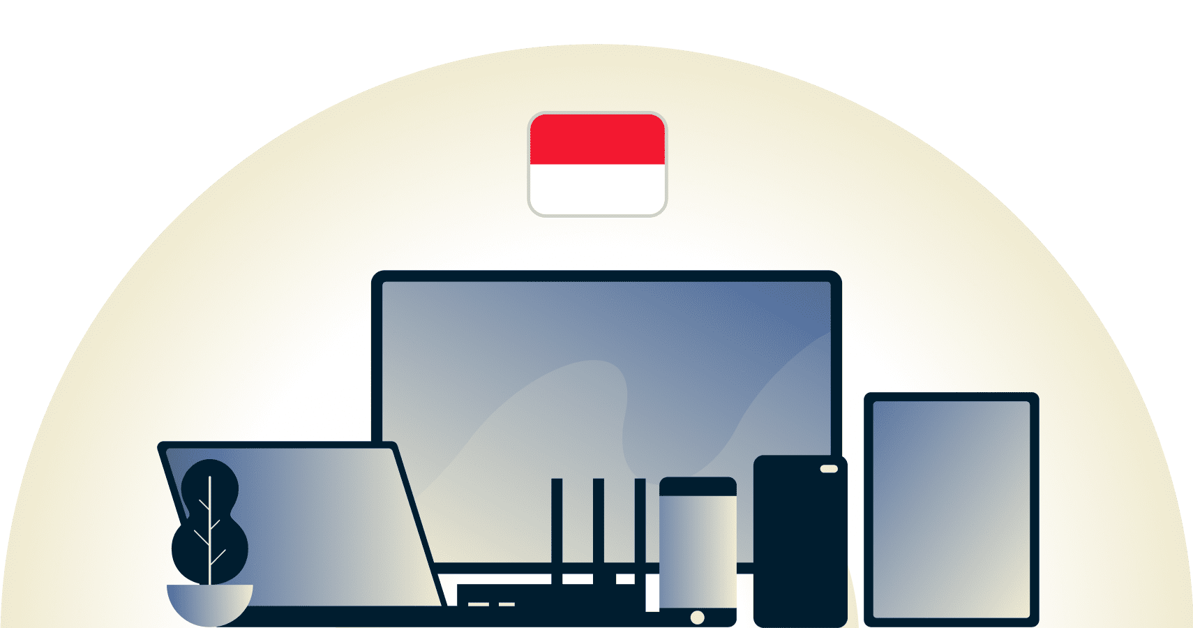 Monaco VPN protecting a variety of devices.