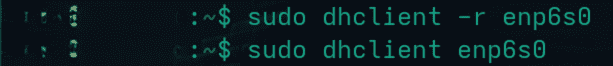 Renewing IP Lease on Linux through terminal.