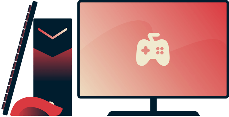 Jogando no PC Windows com uma VPN.