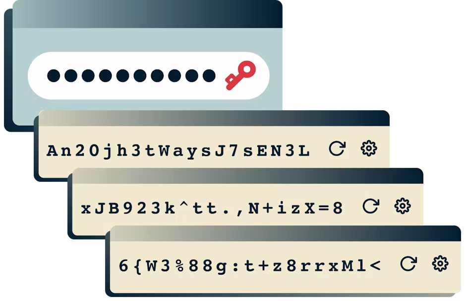 Use o gerenciador de senhas ExpressVPN Keys para gerar senhas fortes.